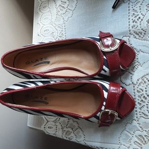 3 for $25 glaze zebra stripe accent with red leather